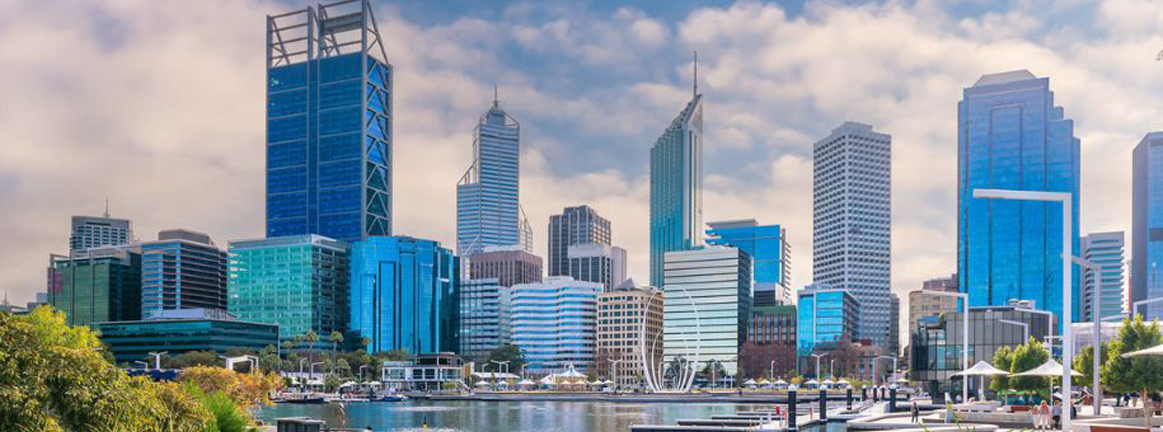 A sunny panoramic of downtown Perth, where Carlisle Seniors Centre provides the best home care in Western Australia.